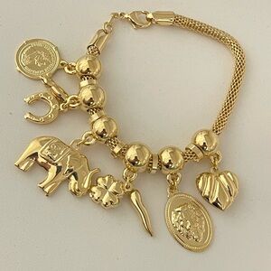 14k Gold Filled Charm Bracelet